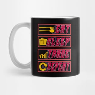 Funny Eat Sleep Trade Repeat Investors Mug